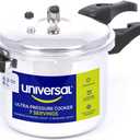 Universal Ultra 6.3 Quart Pressure Cooker, Anti-Rust Aluminum Stovetop Pressure Cooker with 5-Layer Safety System, Heat-Resistant Handles, Dishwasher Safe, Family Size