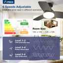 Amico Ceiling Fans with Lights, 30 inch Low Profile Ceiling fan with Light and Remote Control, Flush Mount, Reversible, 3CCT, Dimmable, Noiseless, Black Ceiling Fan for Bedroom, Indoor/Outdoor Use
