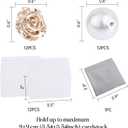 UNIQOOO 12Pcs Decorative Rose Floral Place Card Holders Bulk, Luxury Gold Metal Name Card Stands Set, for Wedding Table Setting, Business Card, Name Tag, Party Food Labels