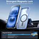 SUCGLES for iPhone 16 Plus Case with MagSafe [Ultra Strong Magnetic] [12FT Military Drop Protection] [Soft Non-Slip Grip] Translucent Matte Slim Thin Phone Cover 6.7" for Apple 16plus, Sierra Blue