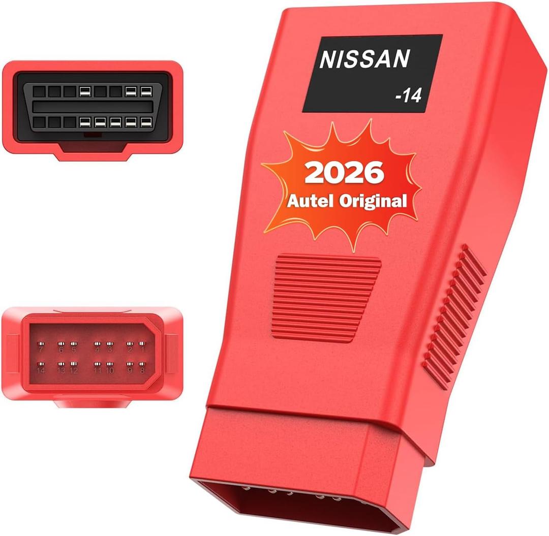Autel Original OBD2 Female to 14pin Convert Adapter, OBD1 to OBD II Connector for Nissan, Work with Autel Scanner MK808S, MX808S, MK808BT PRO, MK900BT, MK900, MP900BT, Elite II PRO, MSUltra, Ultra S2