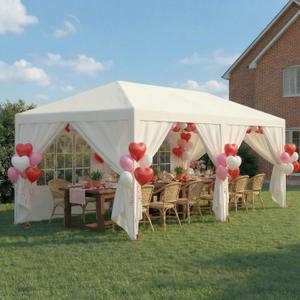 HOTEEL 10x20 FT Party Tent Outdoor Canopy Tents for Parties with 6 Removable Sidewalls, Carpas para Fiestas Waterproof for Gazebo Large Backyard Shelter Patio Wedding Events Tent BBQ