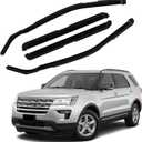 in Channel Rain Guards Fit for Ford Explorer 2011 2012 2013 2014 2015 2016 2017 2018 2019, Durable Vent Window Visors, Smoke Tinted Wind Deflectors, Vent Shade Shield, 4 PCS