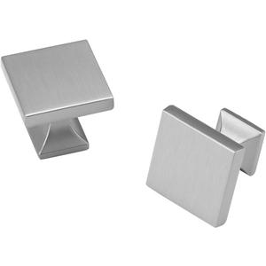homdiy 25 Pack Cabinet Knobs Brushed Nickel Drawer Knobs - Square Cabinet Knobs for Dresser Drawers Silver Kitchen Cabinet Hardware