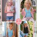 Yooo's Vivi 3 Pack Toddler Girl Tank Top, 3-Color, 4T