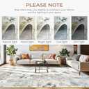 8x10 Area Rugs for Living Room, Abstract Neutral Large Washable Rug, Indoor Soft Non-Slip Floor Carpet for Bedroom Dining Room Home Decor, Brown/Grey