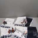 Bencailor 6 Pcs Christmas Kitchen Towels Absorbent Soft Microfiber Farmhouse Dish Towels Sets 16x24inch Winter Christmas Hand Dishcloths for Housewarming Gift(Black and White,Snowman)