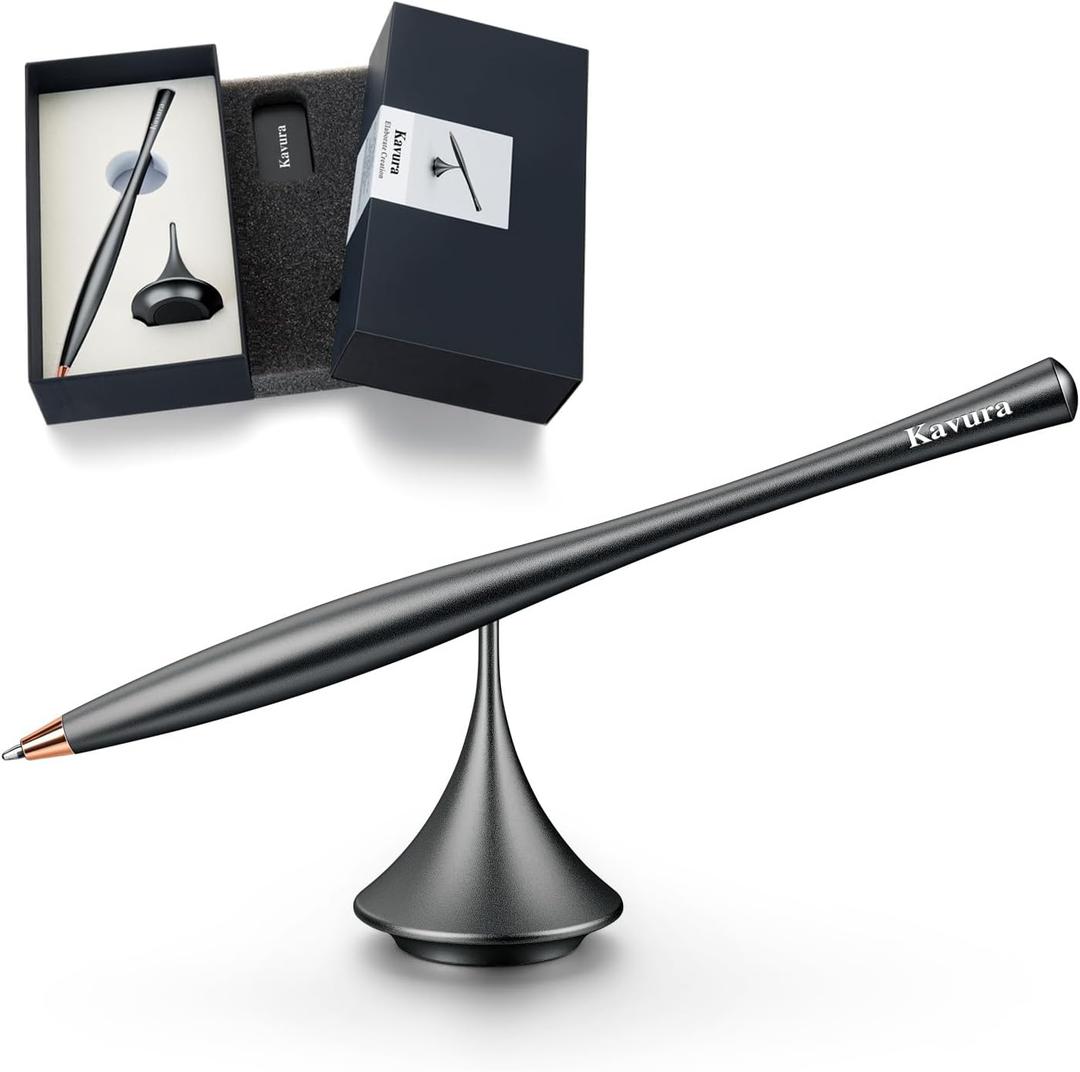 Metal Gravity Spinner Pen  Crafted with Japanese Precision, Anodized for a Sleek Metallic Finish  Relieves Stress & Sparks Creativity  Elegant Gift for Professionals and Graduates (Black)
