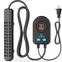 200W Aquarium Heater for 20-40 Gallon with Auto Shut-Off When Leaving Water—Submersible Fish Tank Heater, Dry-Burn & Overheat Protection, Explosion-Proof, Freshwater Saltwater Turtle Tank