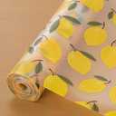 Cooyes Shelf Liner, Non-Adhesive Cabinet Liners for Kitchen Drawers, Shelves, Refrigerator, Pantry Storage, Bathroom Closet, Fridge, Durable Waterproof EVA Mats(11.8" W x 118" L, Yellow Lemon)