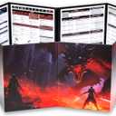 TIDYBOSS 4-Panel DM Screen | Customizable DND Dungeon Master Guide with Inserts for Dungeon Masters | D&D Starter Set | DND Starter kit d&d Accessories | DND Gifts | DND dm Supplies