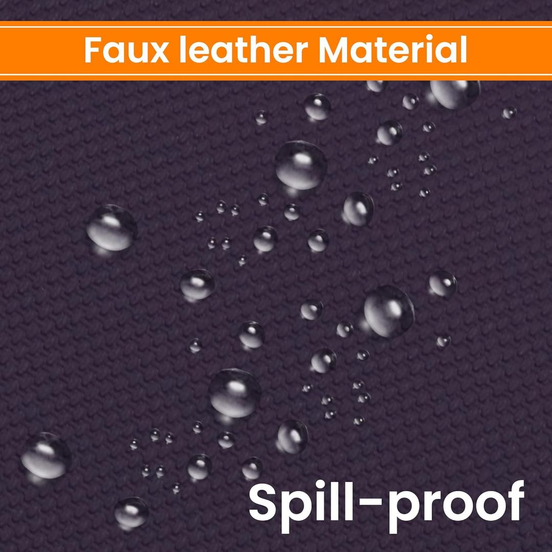 PU Faux Leather Rectangle Tablecloths | (TCE17-54108) Purple  Waterproof & Spill Proof Dining Table Cover | Decorative Washable Tablecloth for Home, Kitchen, Party (54X108)