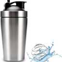 VALESKA Stainless Steel Protein Shaker Bottle, 20-Ounces, Insulated, Leak Proof, BPA Free, Dishwasher Safe, Perfect for Gym Workout