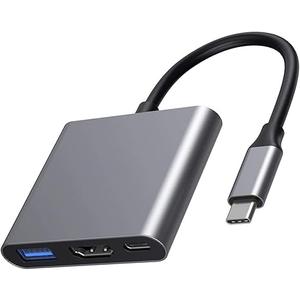 USB C to HDMI Multi-Port Adapter, Digital AV Multi-Port Adapter with 4K HDMI & USB 3.0 & 87W Type C Fast Charging Port for MacBook Pro/Air, Microsoft, Samsung and More