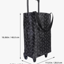 Folding Trolley Bag with Wheels Large Capacity Reusable Grocery Cart for Shopping Camping and Travel Hand Pulled Design Space Saving and Portable