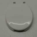 BEMIS 7750TDG Commercial Heavy Duty Open Front Toilet Seat with Cover, Industrial Seat with Secure Installation, Made in USA, Round, White