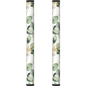 Refrigerator Door Handle Covers, Green Leaves Fridge Handle Cover Set of 2 Kitchen Appliance Handle Covers Protector for Fridge Microwave Stove Oven Dishwasher