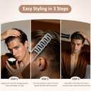 3 x Texture Comb for Men, Wide Tooth Hair Comb for Thick & Curly Hair, Mens Comb for Styling, Volume & Daily Grooming (black)