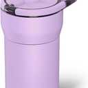 BrMate Leap 12oz 100% Leakproof Kids Tumbler with Handle and Silicone Soft Straw | Durable Drop Resistant Silicone Sleeve | Made of Insulated Stainless Steel | Cup Holder Friendly | 12oz (Lavender)