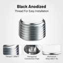 EVIL ENERGY 1/8" NPT Plugs Aluminum Socket Allen Head Silver, Pack of 2