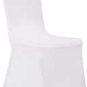 Peomeise 12pcs Stretch Spandex Chair Cover for Wedding Party Dining Banquet Event (White, 12)