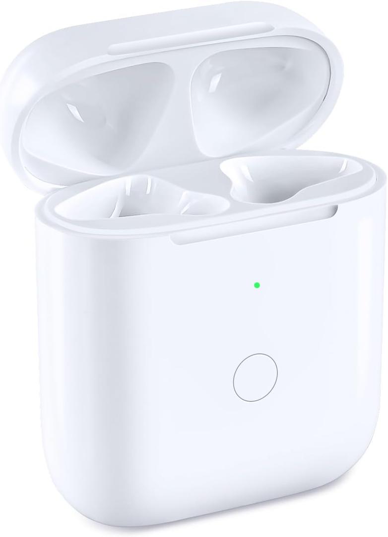 Wireless Charging Case Replacement Compatible with AirPod 1st & 2nd Generation, Air Pod 1 2 Charger with Bluetooth Pairing Sync Button, No Earbuds