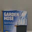 Flexible Garden Hose Water Pipe - 50FT Lightweight Garden Water Hose, Portable Patio Hose with Solid Brass Fittings and Double Latex Core for Pet Washing, Black