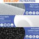 12030 HEPA Replacement Filter for Clorox Medium Room Air Purifier 11030 & 11031,3-in-1 H13 True HEPA with Activated Carbon Filter,2 Pack