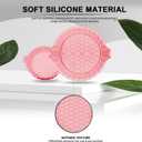 Car Cup Holder Coaster,Non-Slip Car Cup Holder Coasters,Universal Car Cup Holder Insert,Car Interior Accessories Mat(Pink diamonless, 4 Pack)