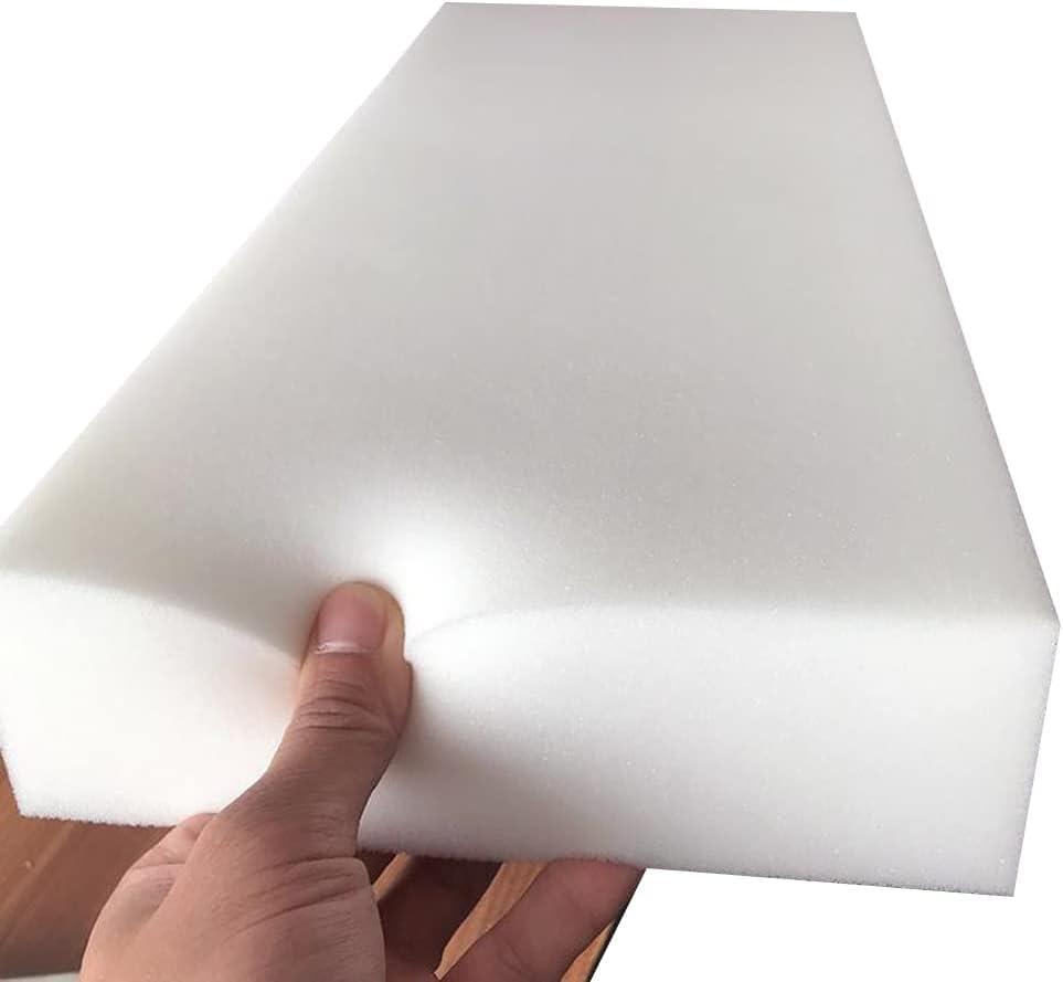 White High Density Foam Memory Foam  Upholstery Sponge,Custom Size Sofa Chair Seating Cushion Pad Replacement, 8 Pack, Different Shapes