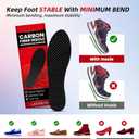 Carbon Fiber Insole for Men & Women 1 Pair: 1.5mm Thick Rigid Shoe Insert for Morton's Toe, Turf Toe, Hallux Rigidus & Arthritis - Alternative to Post Op Shoe(285mm)