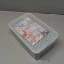 WIBIMEN Mini Ice Cube Trays, 0.55 Tiny Pebble Ice for Iced Coffee & Cocktails, Fast Chill, Easy Twist Release, Stackable with Lid & Storage Bin (4 Pack, Blue)