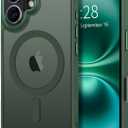 Hython Case for iPhone 16 Plus Case Magnetic Translucent Matte Phone Cases 6.7" [Compatible with MagSafe] Thin Slim Fit Shockproof Bumper Hard Protective Cover for Women Men Girls, Dark Green