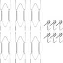 Bilillo 6 Pieces Invisible Heavy Duty Plate Holders, Stainless Steel Plate Hangers for The Wall, Plate Hangers for Display with Wall Hooks, Suitable for 6-8 inch Decorative Plates and Arts (Silver)