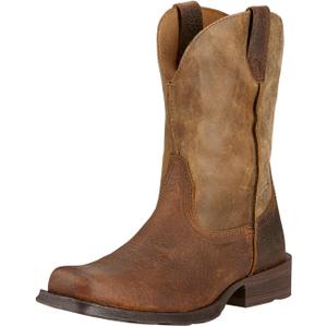 Ariat Rambler Western Boot  Mens Leather, Square Toe, Western Boots (9, Earth/Brown Bomber)