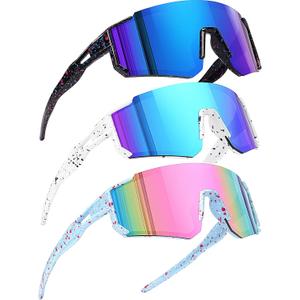 SEKKAF Youth Baseball Sunglasses Kids Sports Sunglasses for Boys Girls Softball Cycling Glasses UV400 Protection