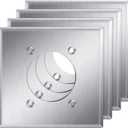 4 Pcs 2.24" Hole Single Receptacle Wall Plate Stainless Steel Nema 14-50 Outlet Wall Plate Outlet Covers for Socket Dryer Range, Corrosive Resistant, 4.5 x 4.59 Inches