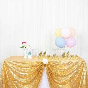 ShinyBeauty Gold Tablecloth 50X80-Inches Sequin Tablecloths Rectangular Party Decor Shimmer Golden Tablecloth Glitter Table Linen for Wedding, New Year,Ceremony
