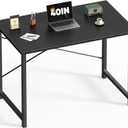 DUMOS 40 Inch Office Small Computer Desk Modern Simple Style Writing Study Work Table for Home Bedroom - Wood Black, 40 Inch-1 Pack