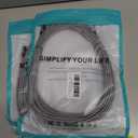 2 x 26FT 60W USB C to USB C Right Angle Fast Charging Cable,Long Cord Nylon Braided, Type C Charger Cord for,Apple-iphone 15,Sam-sung GalaxyS24 S23 S22 A15,iPad Pro/Air,Pixel 5/4 XL,One-Plus 8T,PS5 (Grey)