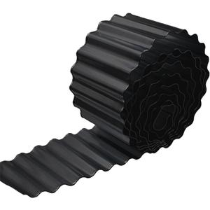 Metal Landscape Edging,8 Inch×20FT Corrugated Metal Garden Edging Border Heavy Duty Garden Borders Edging Lawn Edging for Garden,DIY Flower Beds,Lawns,Pathway(Black)