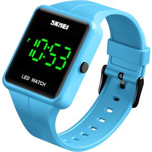 Gosasa Large Face LED Digital Watch Date Time 3Bar Waterproof Wristwatch Men Women Sports Watches (Blue)