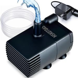 Automatic Small Sump Pump with Water Sensor, 8 FT Lift 74 GPH with 6 FT Tubing, 115/230V Mini HVAC Condensate Removal Pump with Float Switch for Dehumidifier, Air Conditioner, Hydroponic, Auto On Off