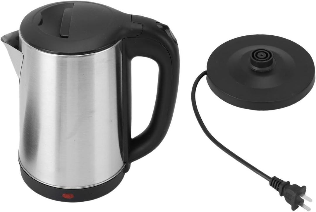 Electric Kettle, 2L 1500W Stainless Steel Water Boiler Hot Water Boiler Rapid Heating Double Layer Insulated Kettle Auto Shut Off for Home Office Family