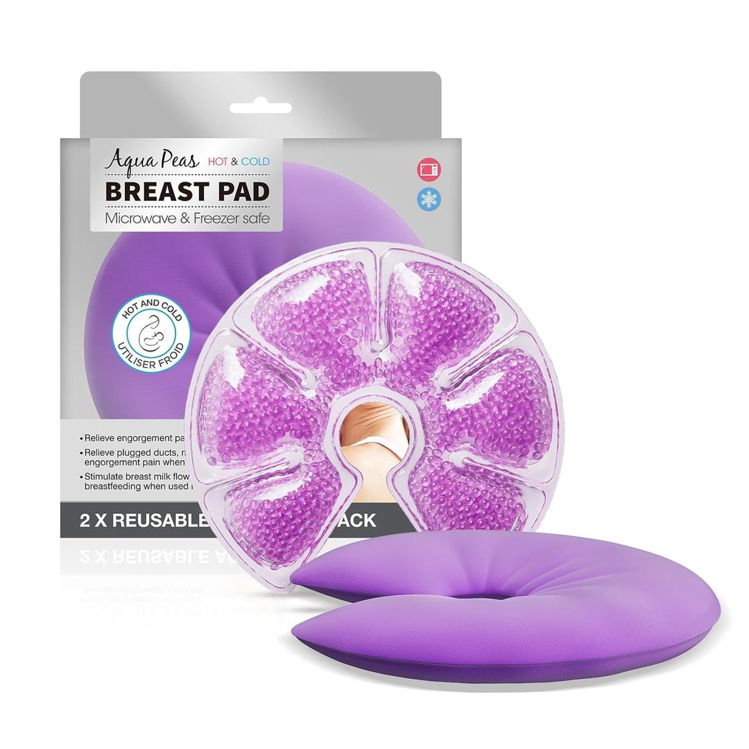 Hot and Cold Breast Therapy Packs, Reusable Breast Therapy Ice Pack, Breastfeeding Essentials for Relieve Clogged Ducts, Breastfeeding Pain, Engorgement, Mastitis, Boost Milk Let-Down, 1 Pack