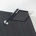 Voolan Shower Arm with Flange and Teflon Tape, Extension Shower Head Arm for Bathroom Fixed Shower Head, Solid Stainless Steel, Wall Mounted (20 Inch, Chrome)