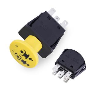 BlueStars 725-3233A Clutch PTO Switch - Compatible with Cub Cadet MTD 725-3233A 725-3233 925-3233A 925-3233 Delta 6201-308 6204-308 RTZ XT2 ZT1 ZTR Zero 1515 1517 1525 1527 PTO Switch 10 AMP Yellow