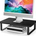 BESIGN MS01 Monitor Stand Riser, Height Adjustable Laptop Stand, Computer Monitor Stand for Monitor, Computer,Laptop,Printer (Black)