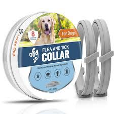 Flea Collars for Dogs, Dog Flea & Tick Control Flea Collar 8 Months Protection, Waterproof Dog Flea Collar, Flea Prevention for Dogs with Comb and Prevention Treatment Drop, 2Pack