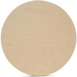 Wood Circles 19 inch, 1/4 Inch Thick Cutouts, Pack of 1 Baltic Birch Unfinished Wood Circles for Crafts, By Woodpeckers